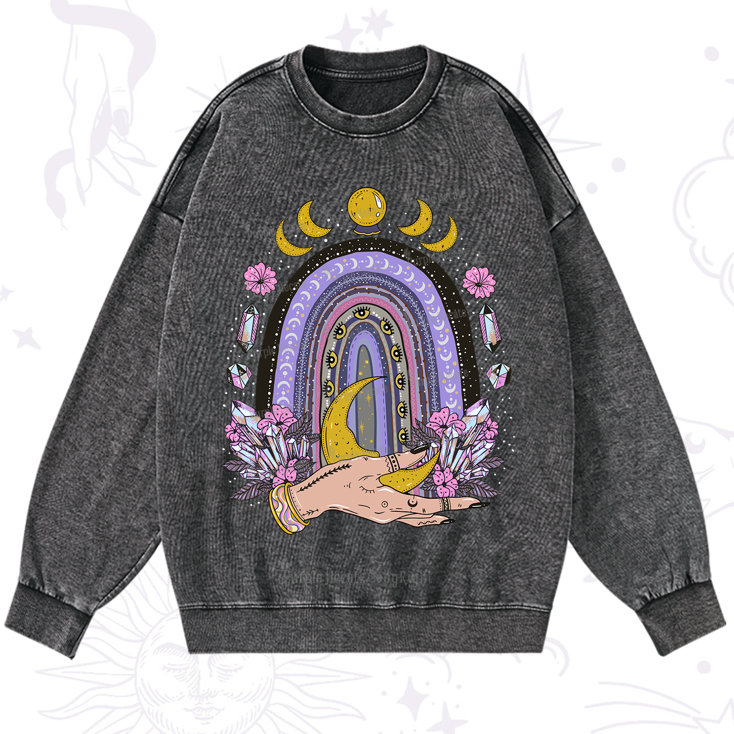 Purplehecate Magic Rainbow Washed Sweatshirt