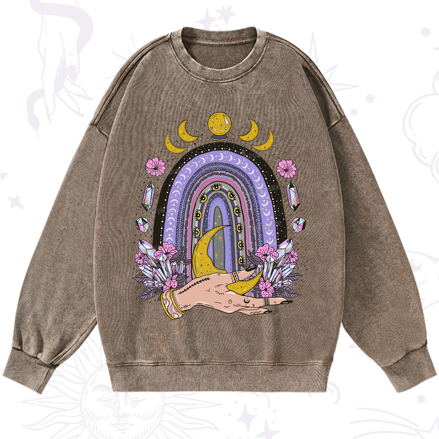 Purplehecate Magic Rainbow Washed Sweatshirt