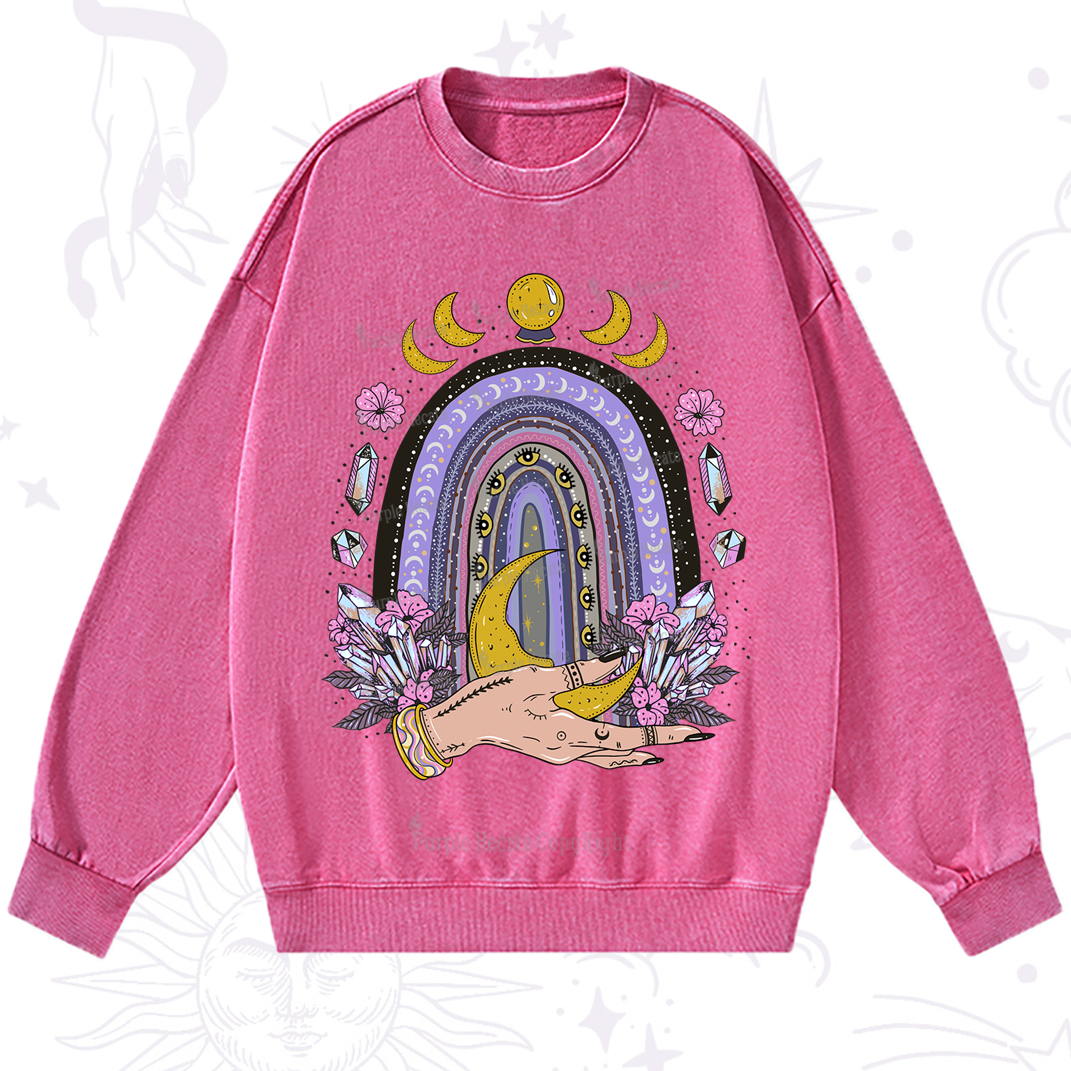 Purplehecate Magic Rainbow Washed Sweatshirt
