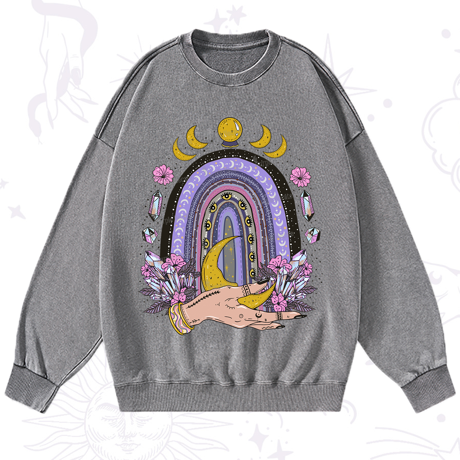 Purplehecate Magic Rainbow Washed Sweatshirt