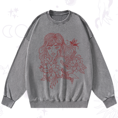 Purplehecate Mama Strong Washed Sweatshirt