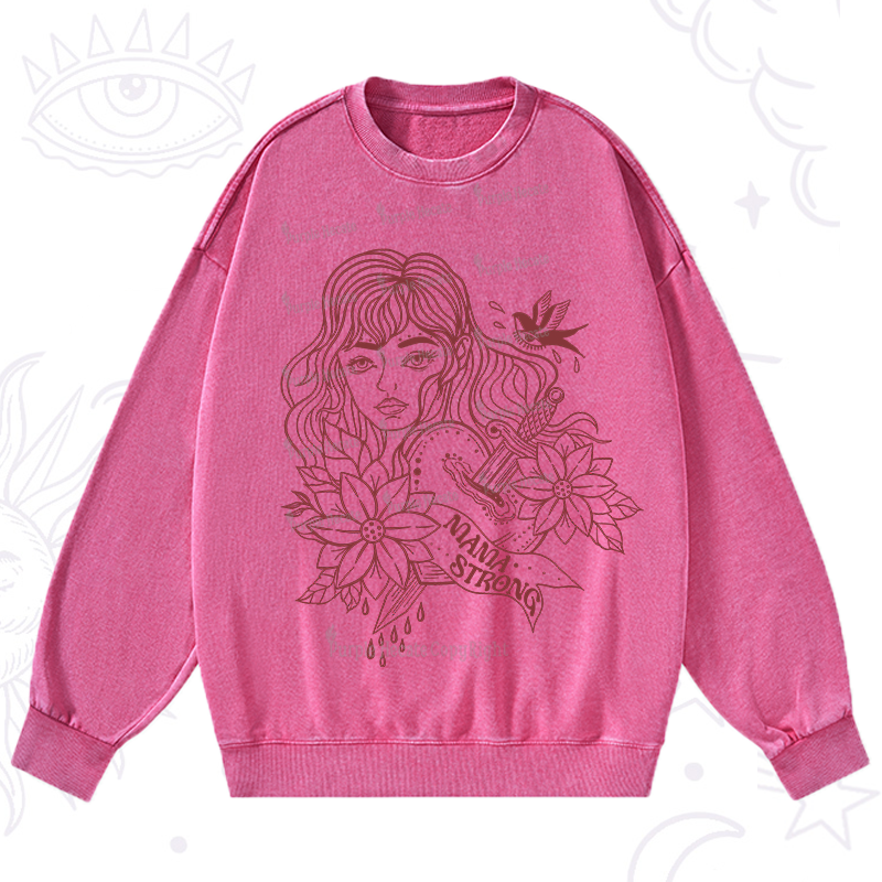 Purplehecate Mama Strong Washed Sweatshirt