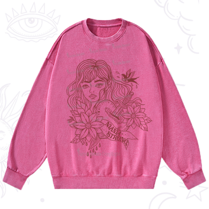 Purplehecate Mama Strong Washed Sweatshirt