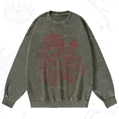 Purplehecate Mama Strong Washed Sweatshirt
