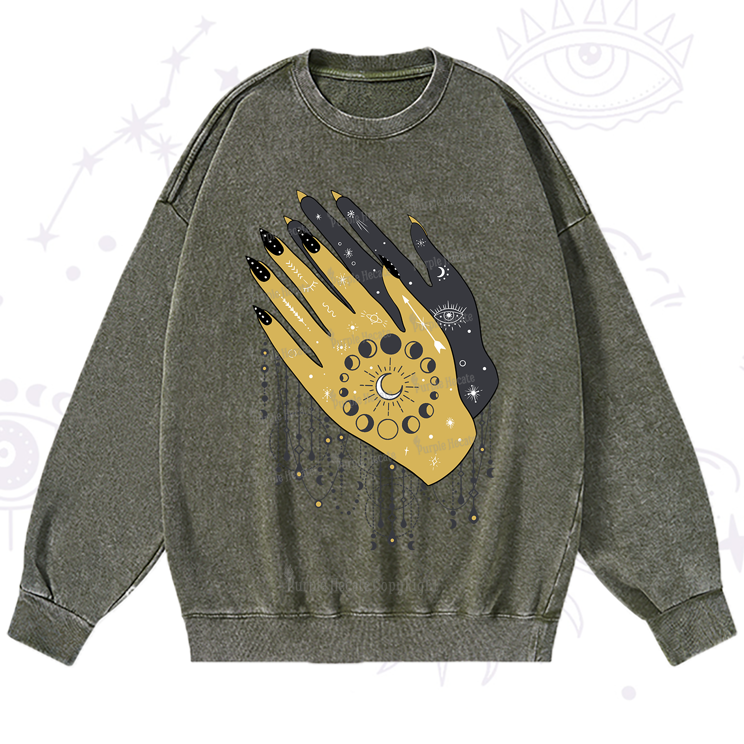 Purplehecate Wash Your Hands Washed Sweatshirt