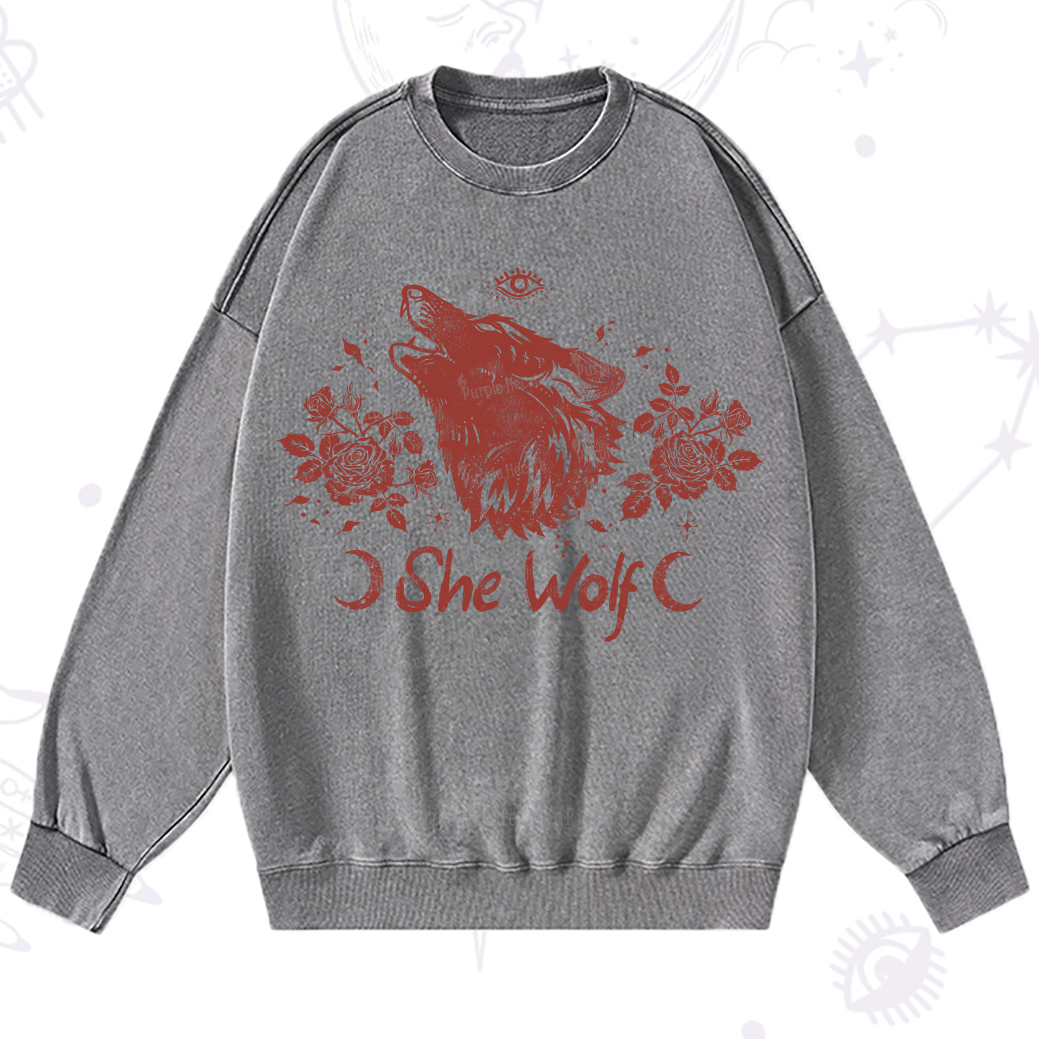 Purplehecate She Wolf Washed Sweatshirt