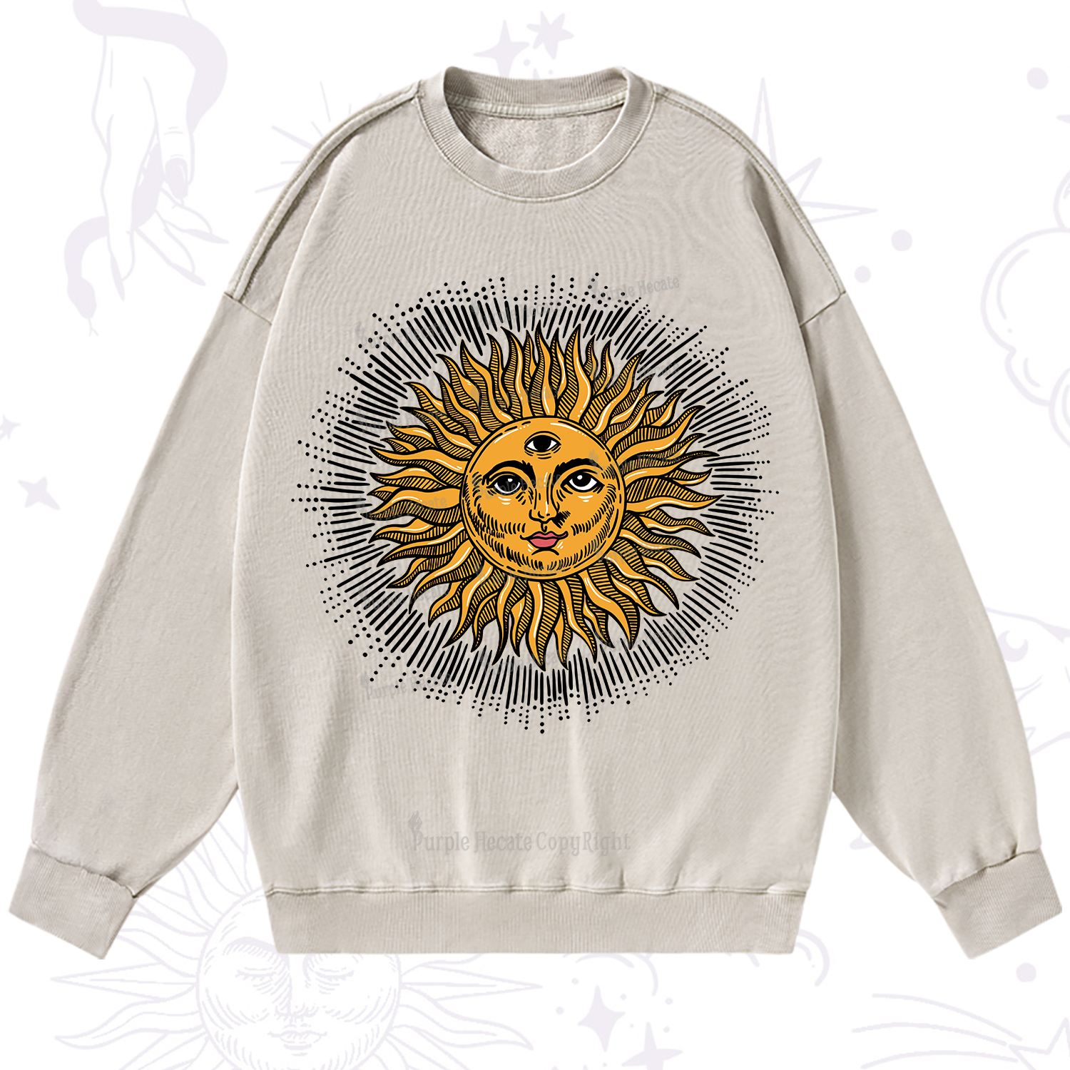 Purplehecate Sat Nam Washed Sweatshirt