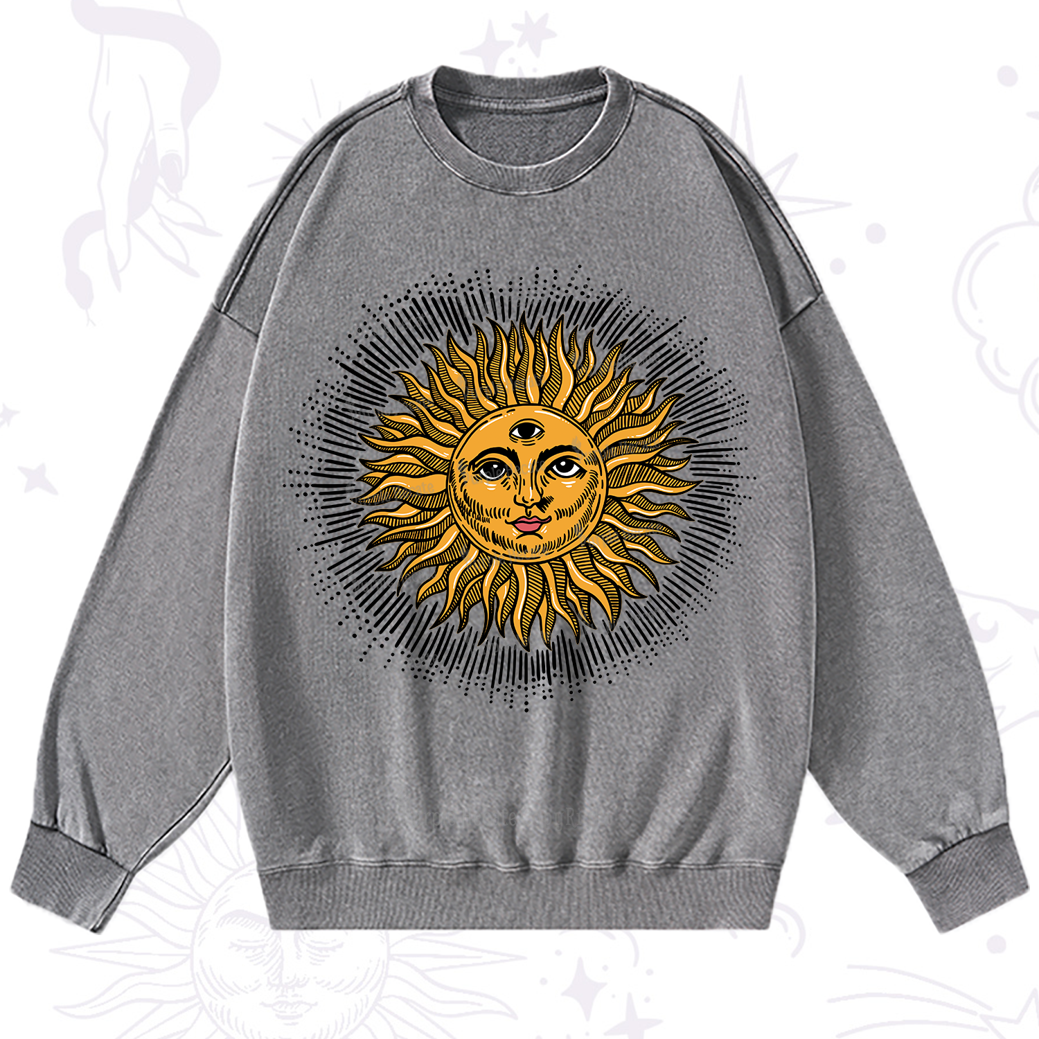 Purplehecate Sat Nam Washed Sweatshirt