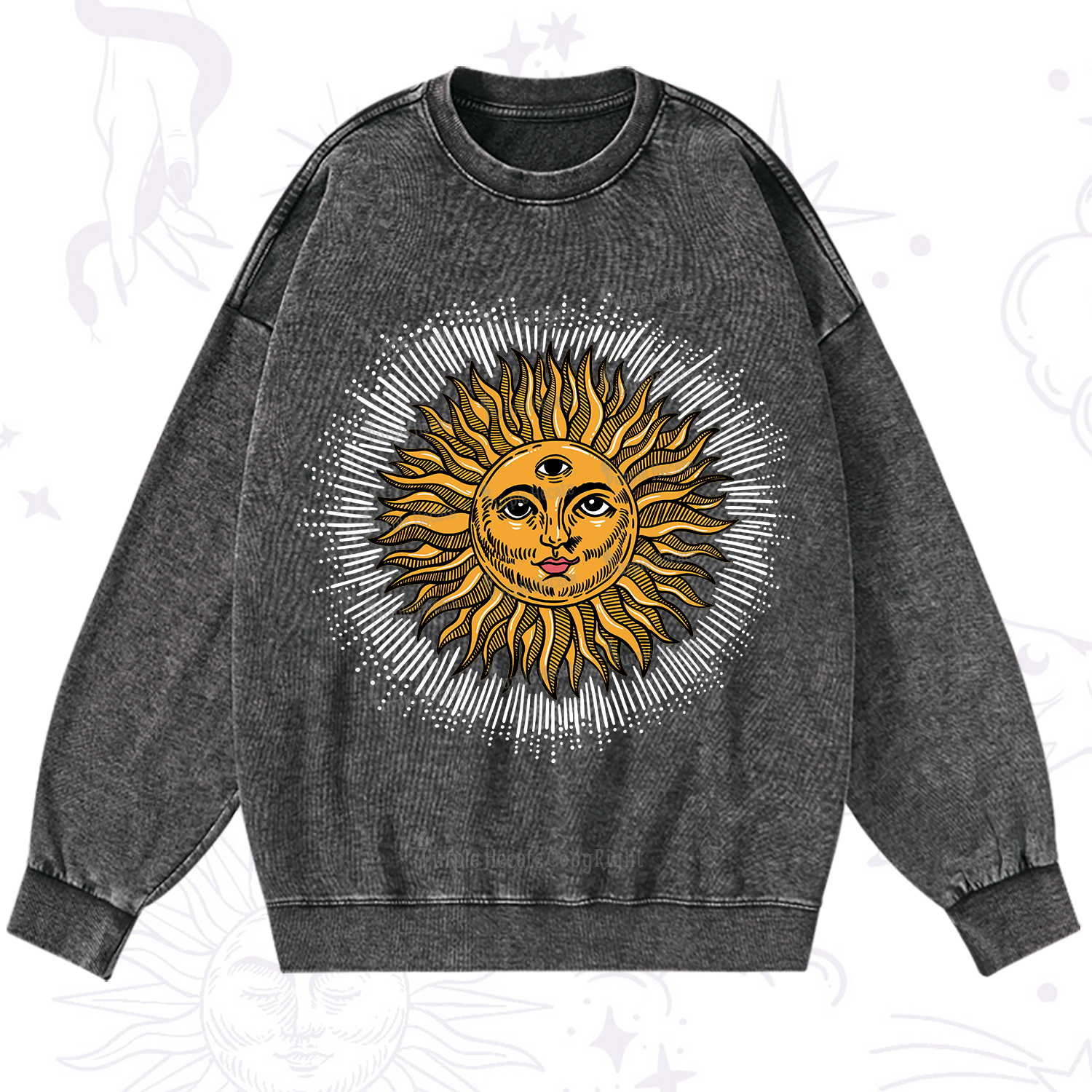 Purplehecate Sat Nam Washed Sweatshirt