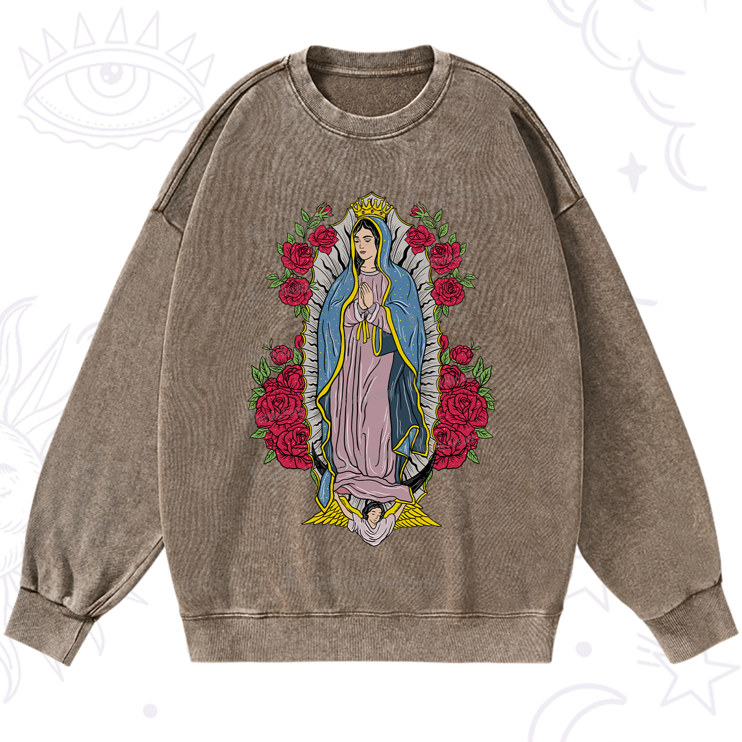 Purplehecate Mother Mary Washed Sweatshirt
