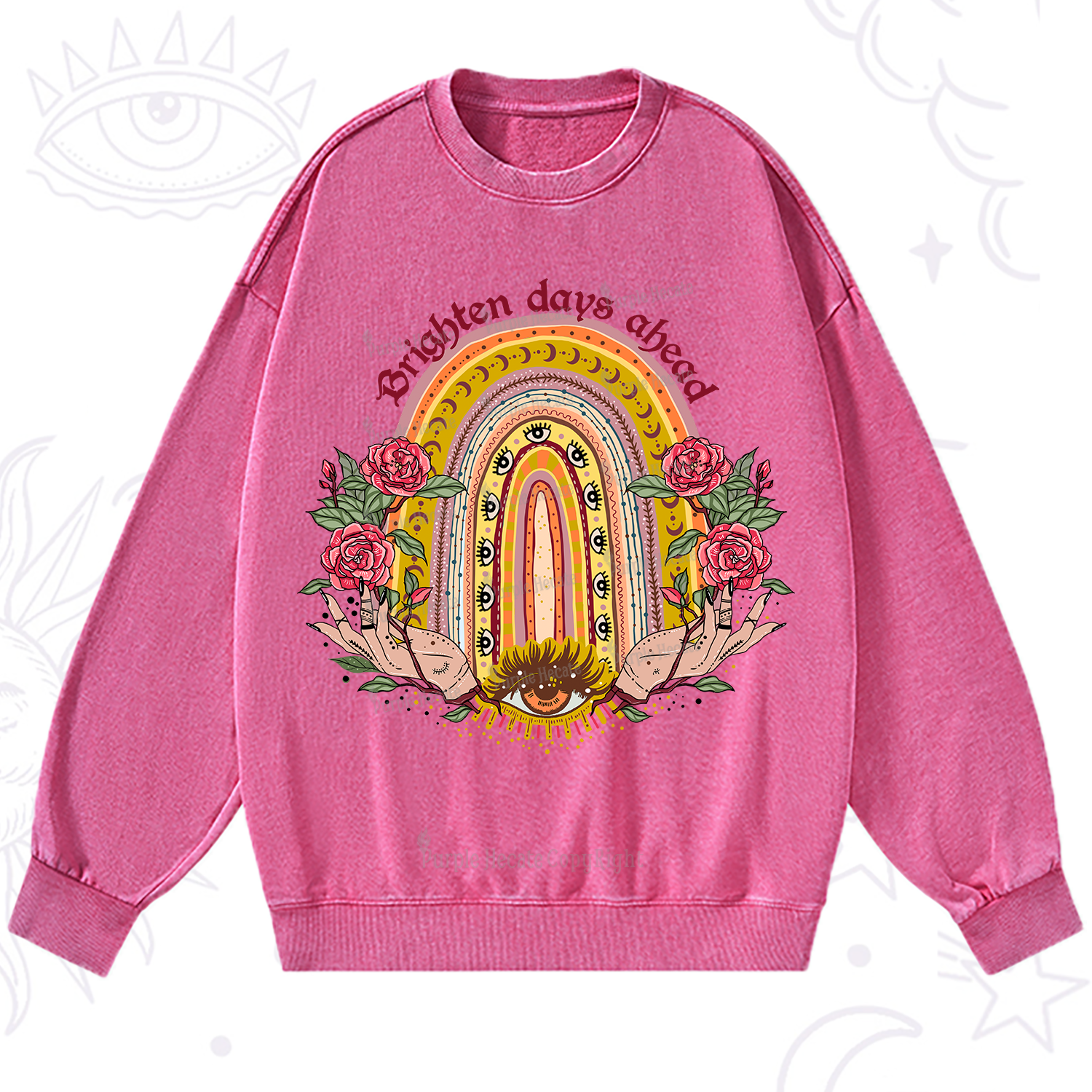 Purplehecate Brighten Days Ahead Washed Sweatshirt