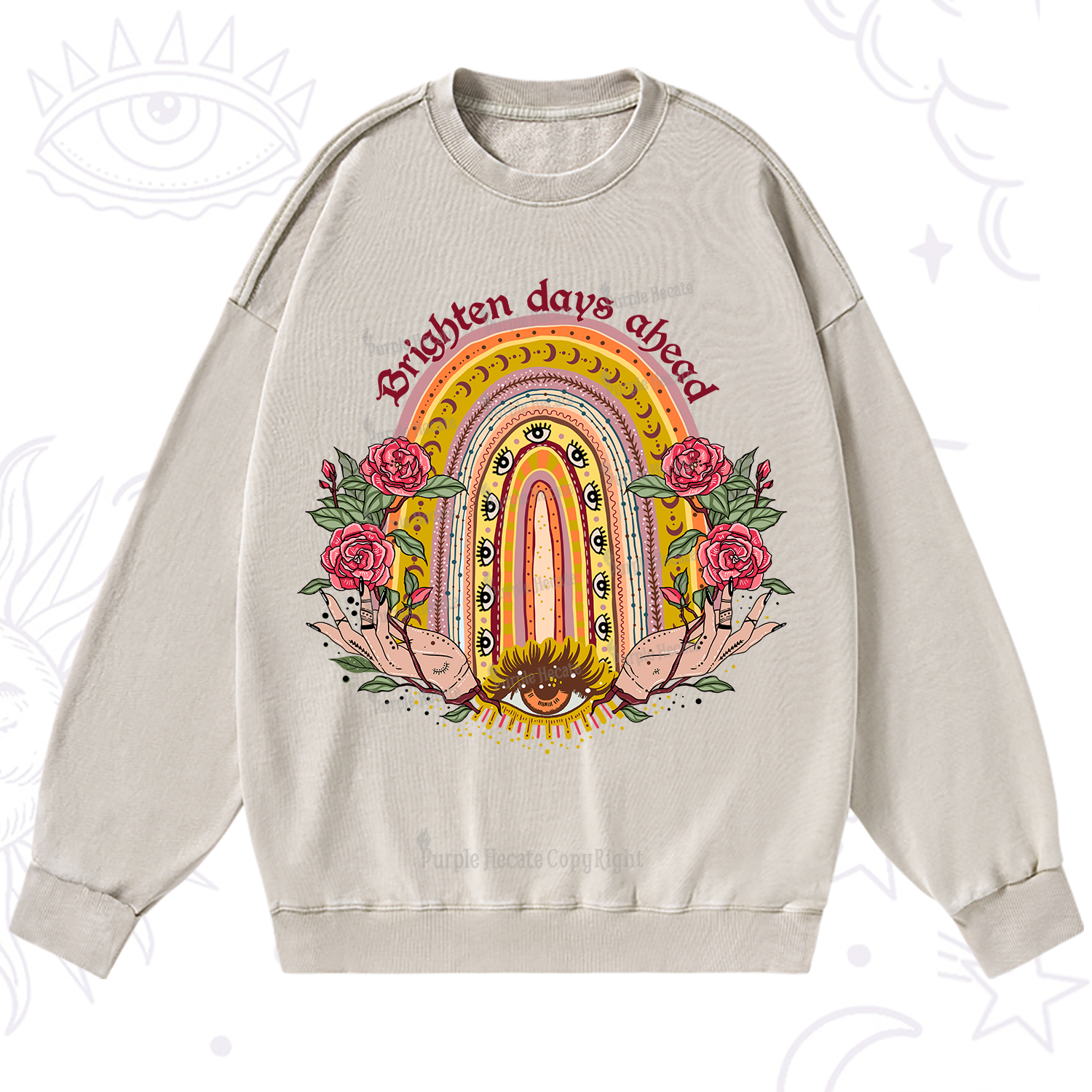 Purplehecate Brighten Days Ahead Washed Sweatshirt