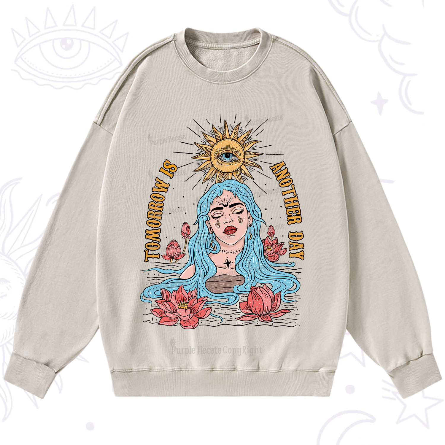 Purplehecate Tomorrow Is Another Day Washed Sweatshirt