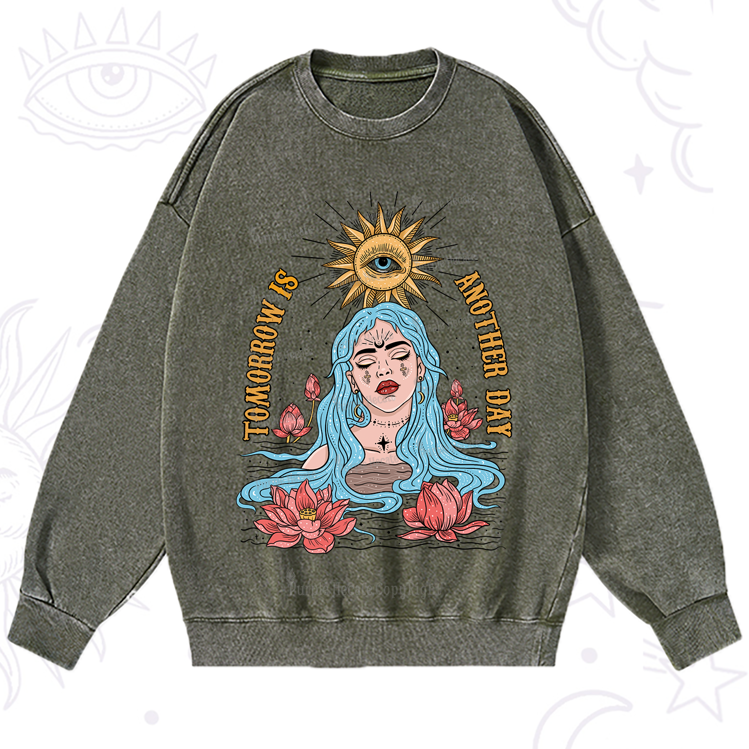 Purplehecate Tomorrow Is Another Day Washed Sweatshirt