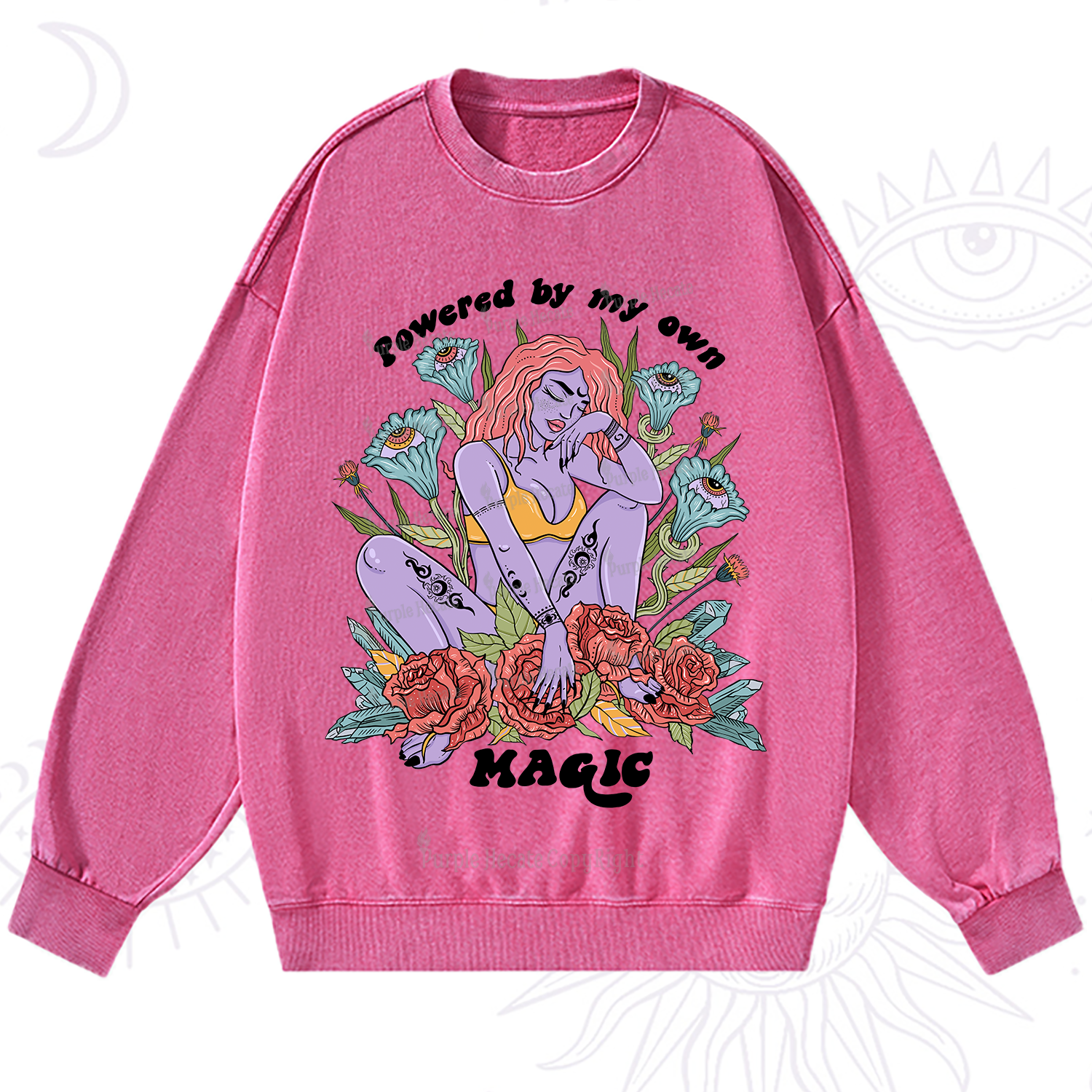 Purplehecate Powered By My Own Magic Washed Sweatshirt
