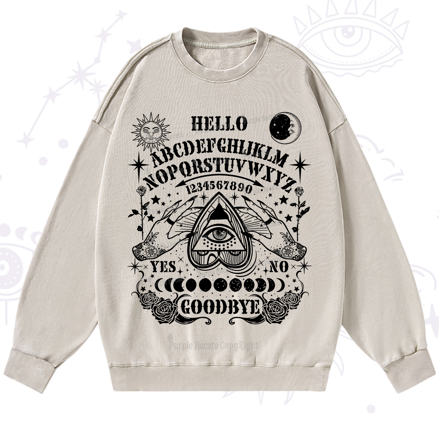 Purplehecate Hello Goodbye Washed Sweatshirt
