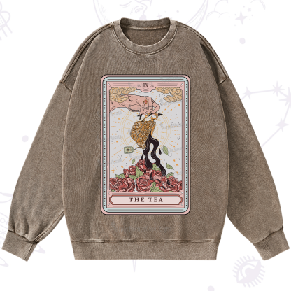 Purplehecate The Tea Tarot Washed Sweatshirt
