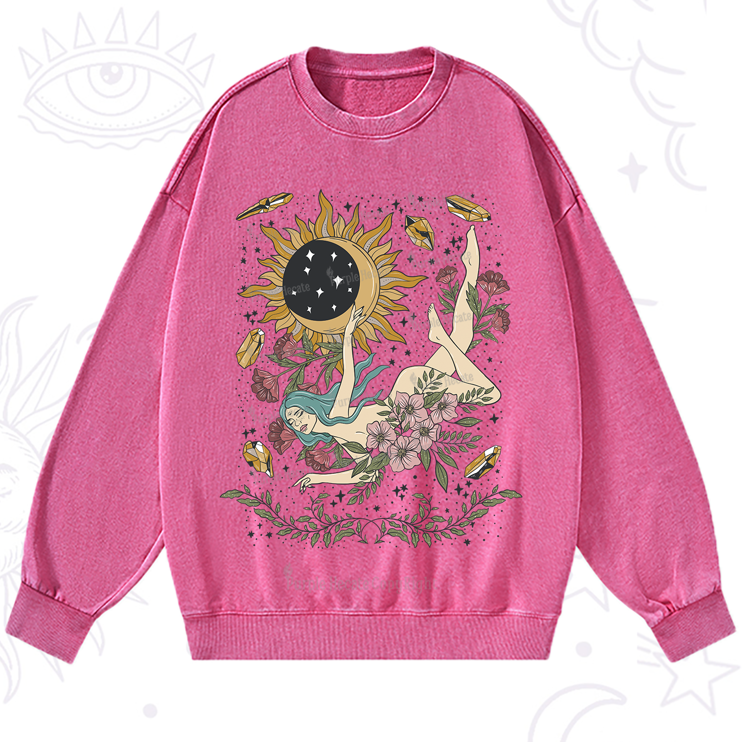 Purplehecate My Girl Your Day Will Come Washed Sweatshirt