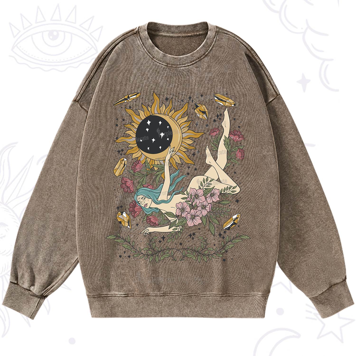 Purplehecate My Girl Your Day Will Come Washed Sweatshirt