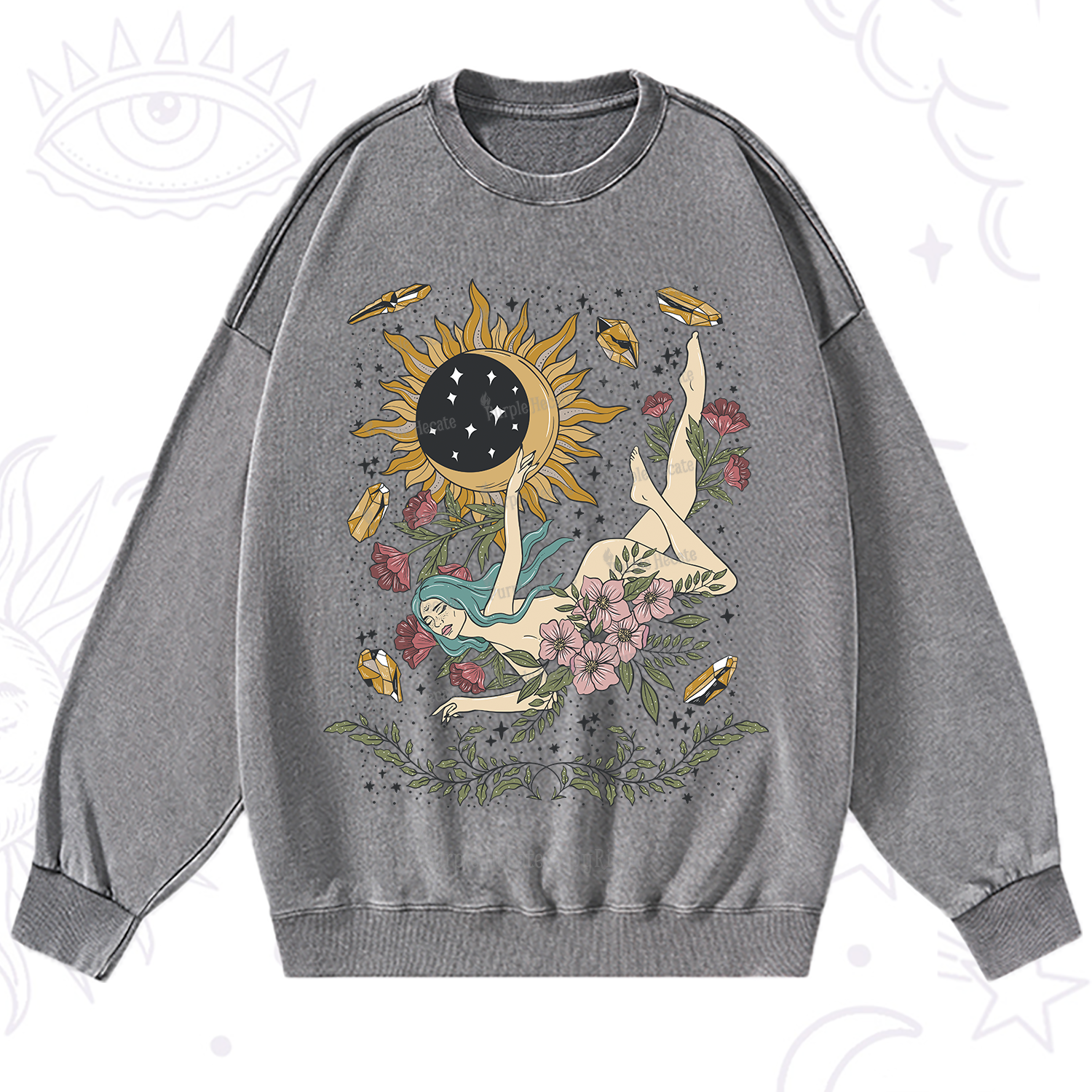 Purplehecate My Girl Your Day Will Come Washed Sweatshirt