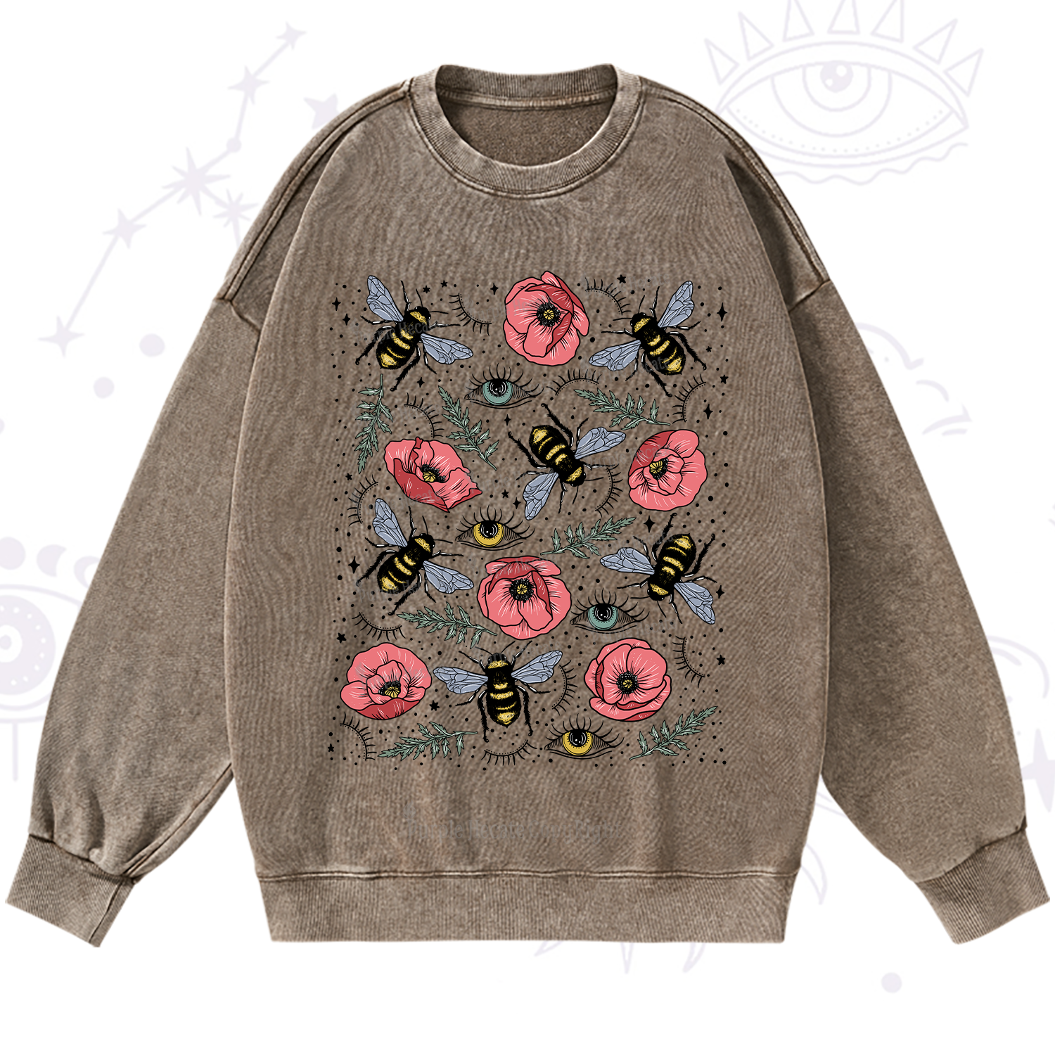 Purplehecate The Bee's Knees Washed Sweatshirt