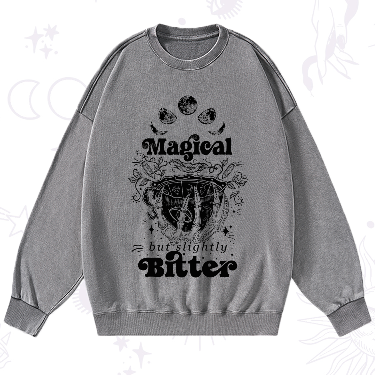 Purplehecate Magical But Slightly Bitter Washed Sweatshirt