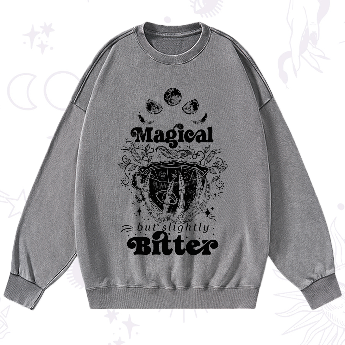 Purplehecate Magical But Slightly Bitter Washed Sweatshirt
