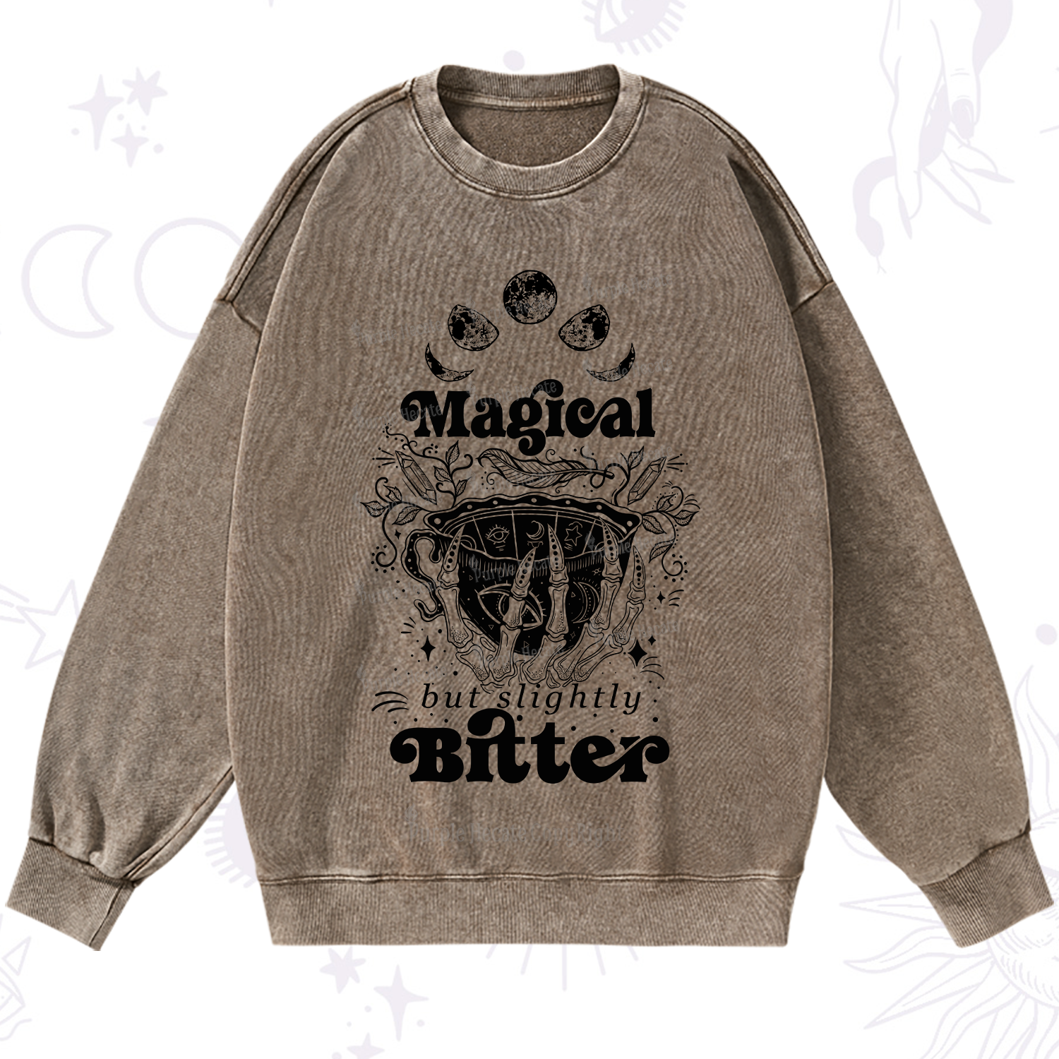 Purplehecate Magical But Slightly Bitter Washed Sweatshirt