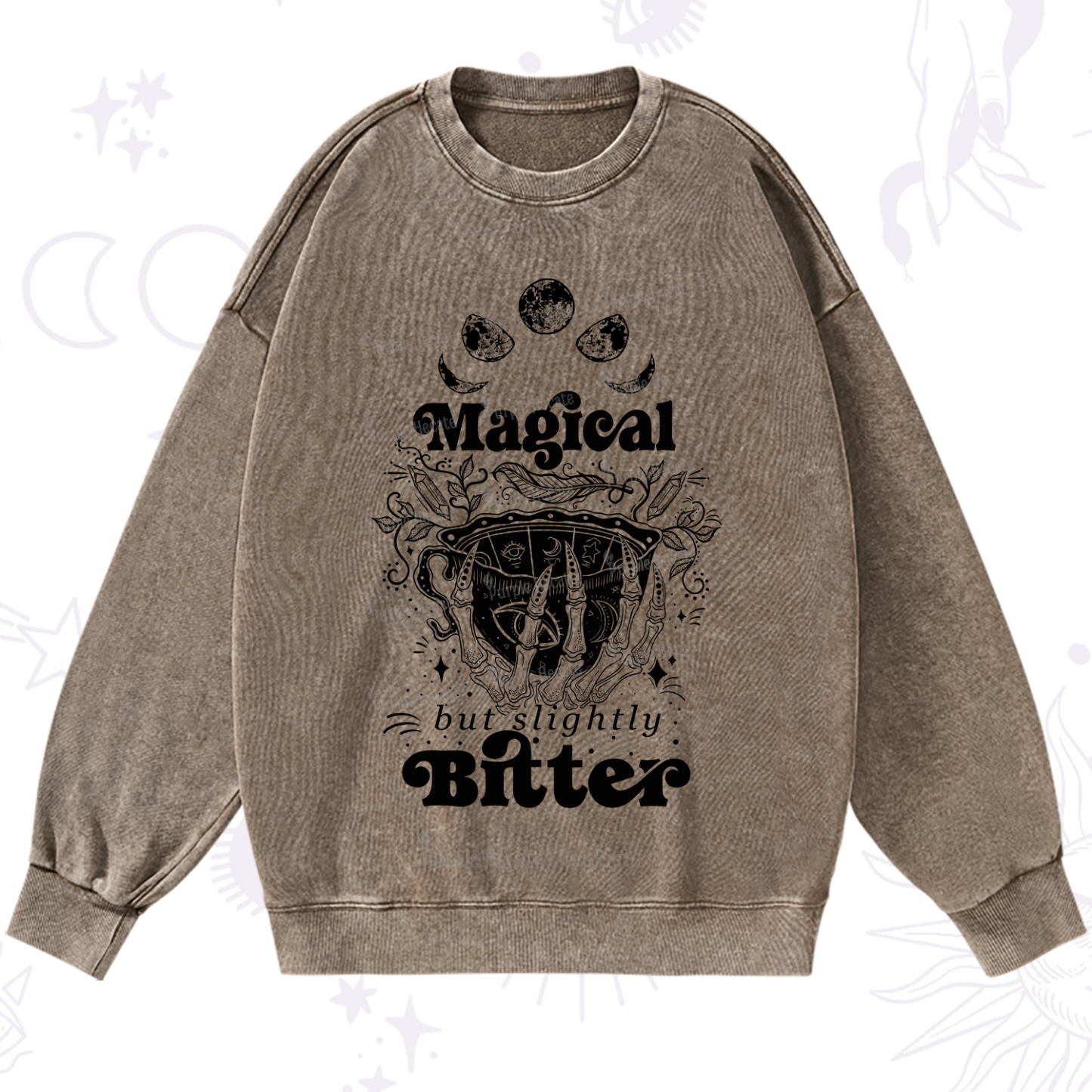 Purplehecate Magical But Slightly Bitter Washed Sweatshirt