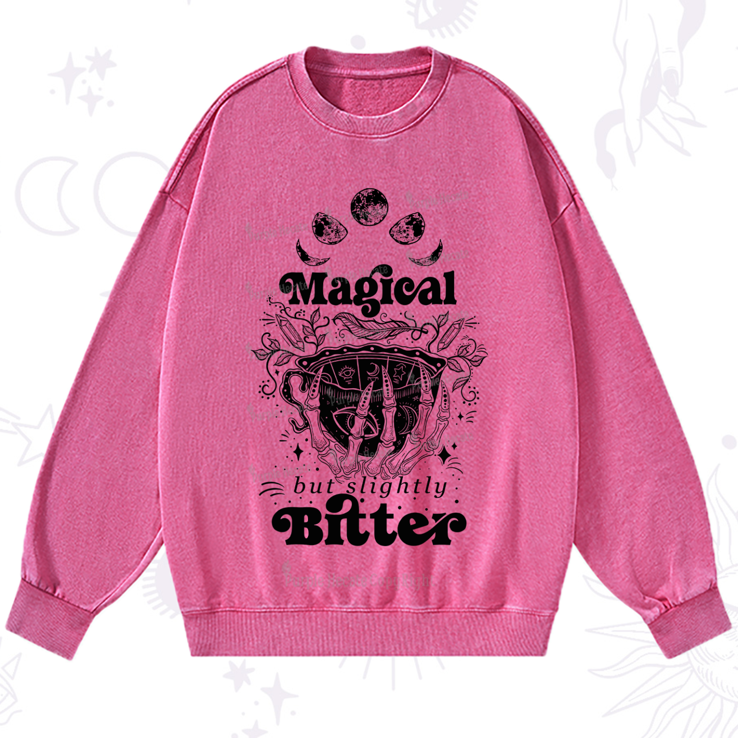 Purplehecate Magical But Slightly Bitter Washed Sweatshirt