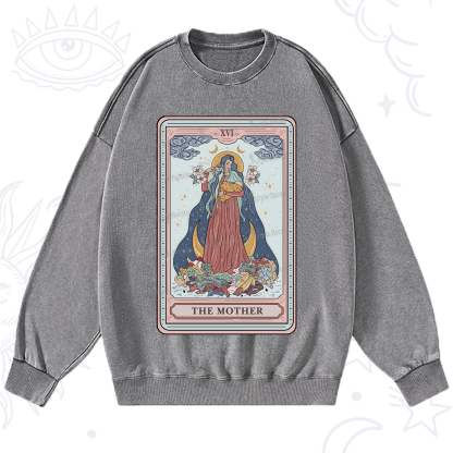 Purplehecate The Mother Tarot Washed Sweatshirt