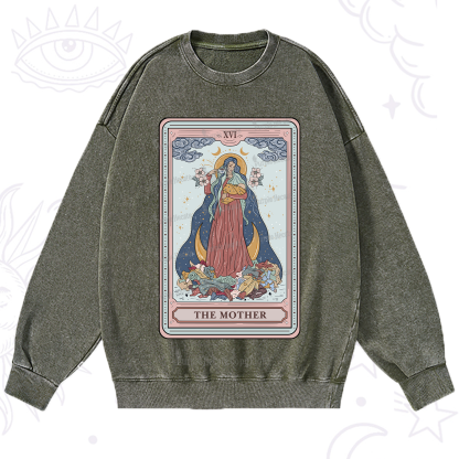 Purplehecate The Mother Tarot Washed Sweatshirt