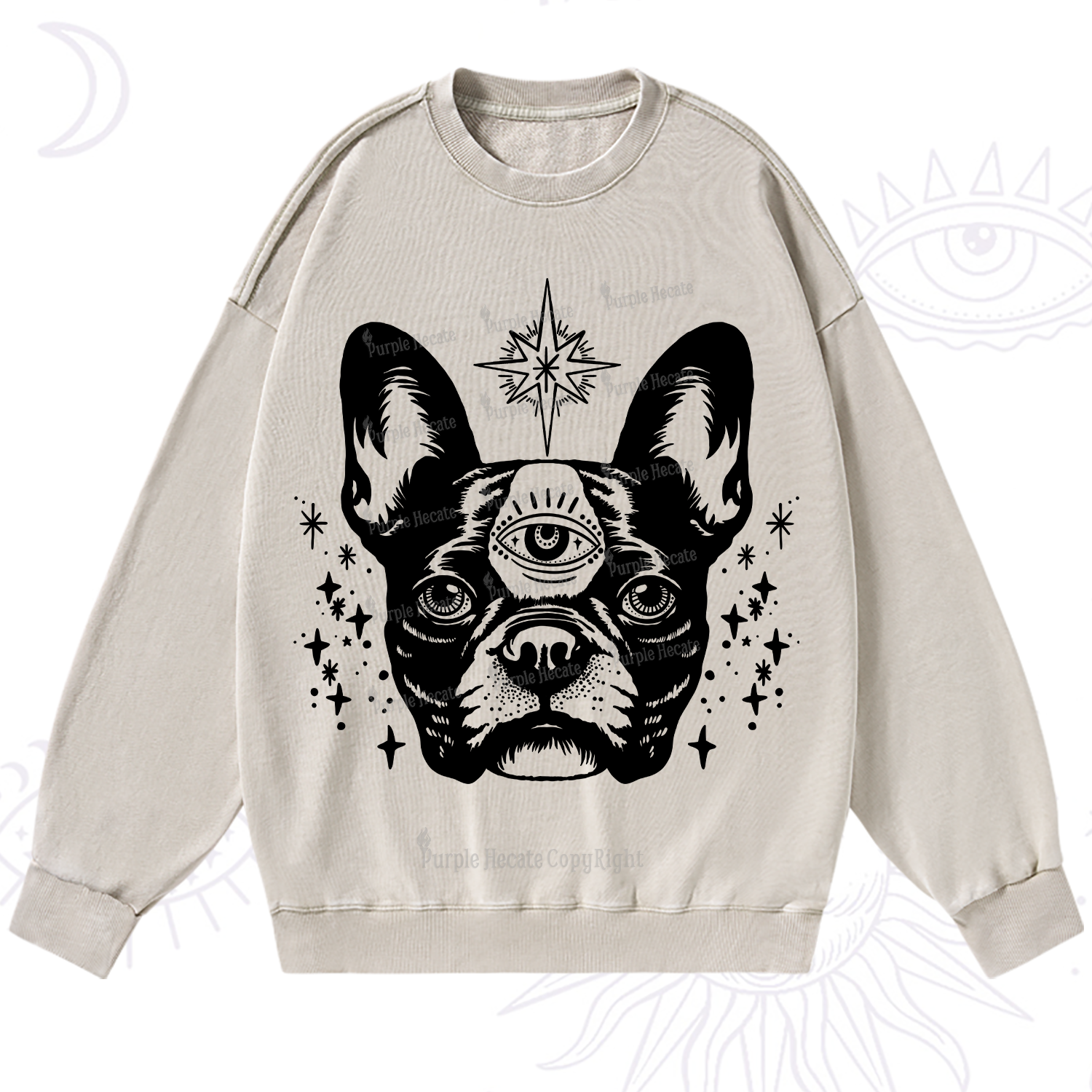 Purplehecate Like A Boss Washed Sweatshirt