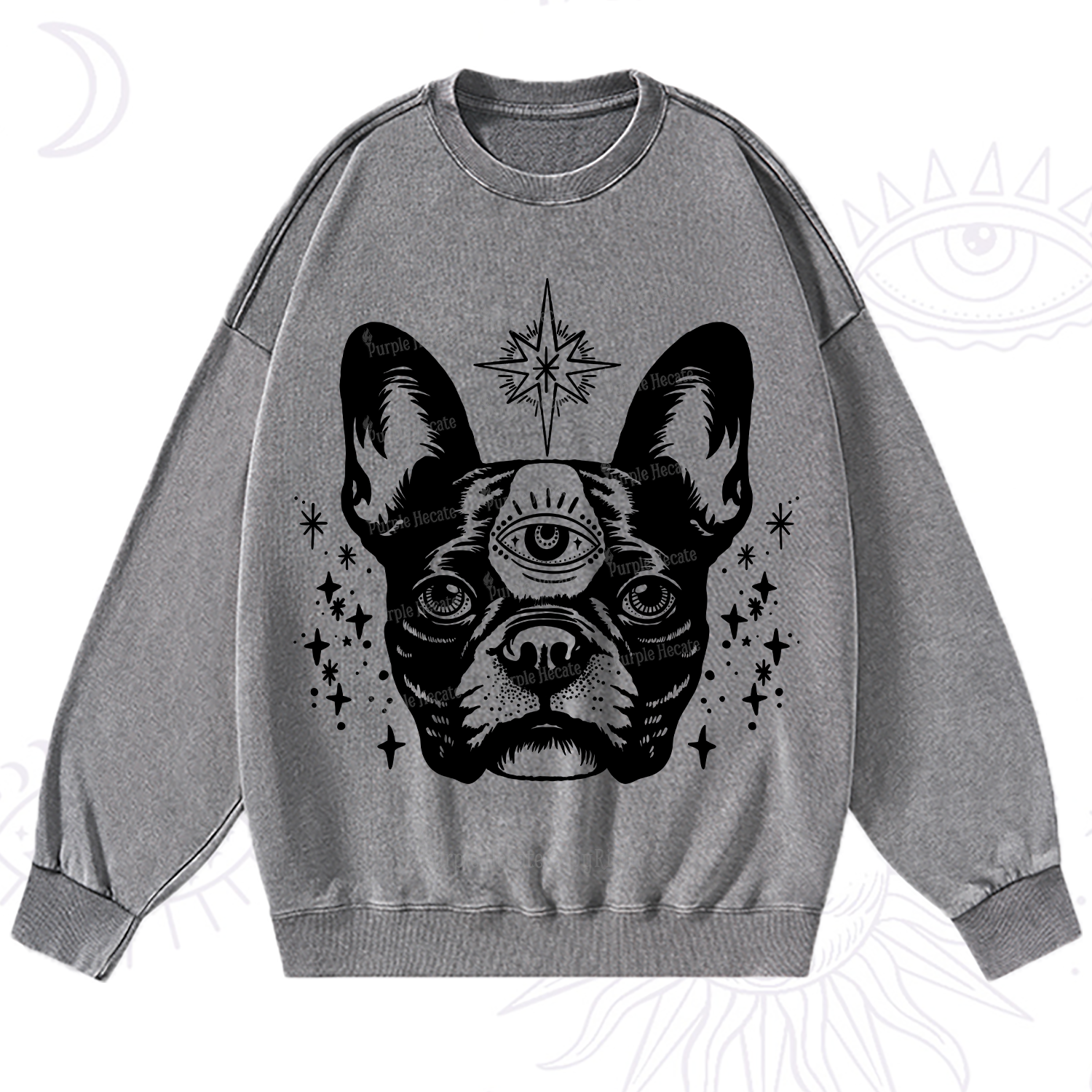 Purplehecate Like A Boss Washed Sweatshirt
