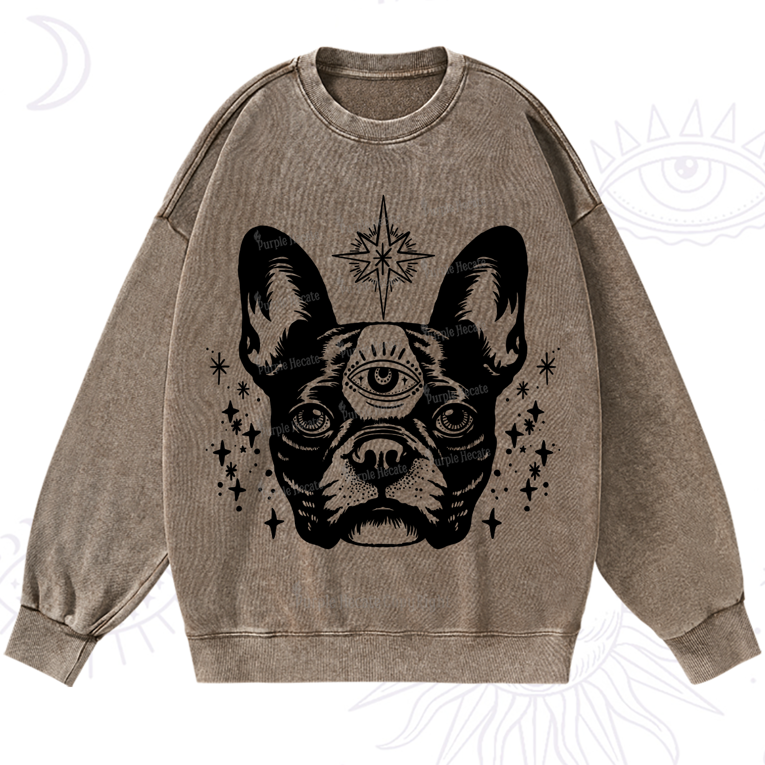 Purplehecate Like A Boss Washed Sweatshirt