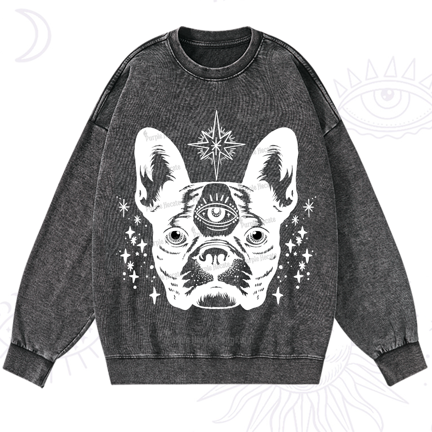 Purplehecate Like A Boss Washed Sweatshirt