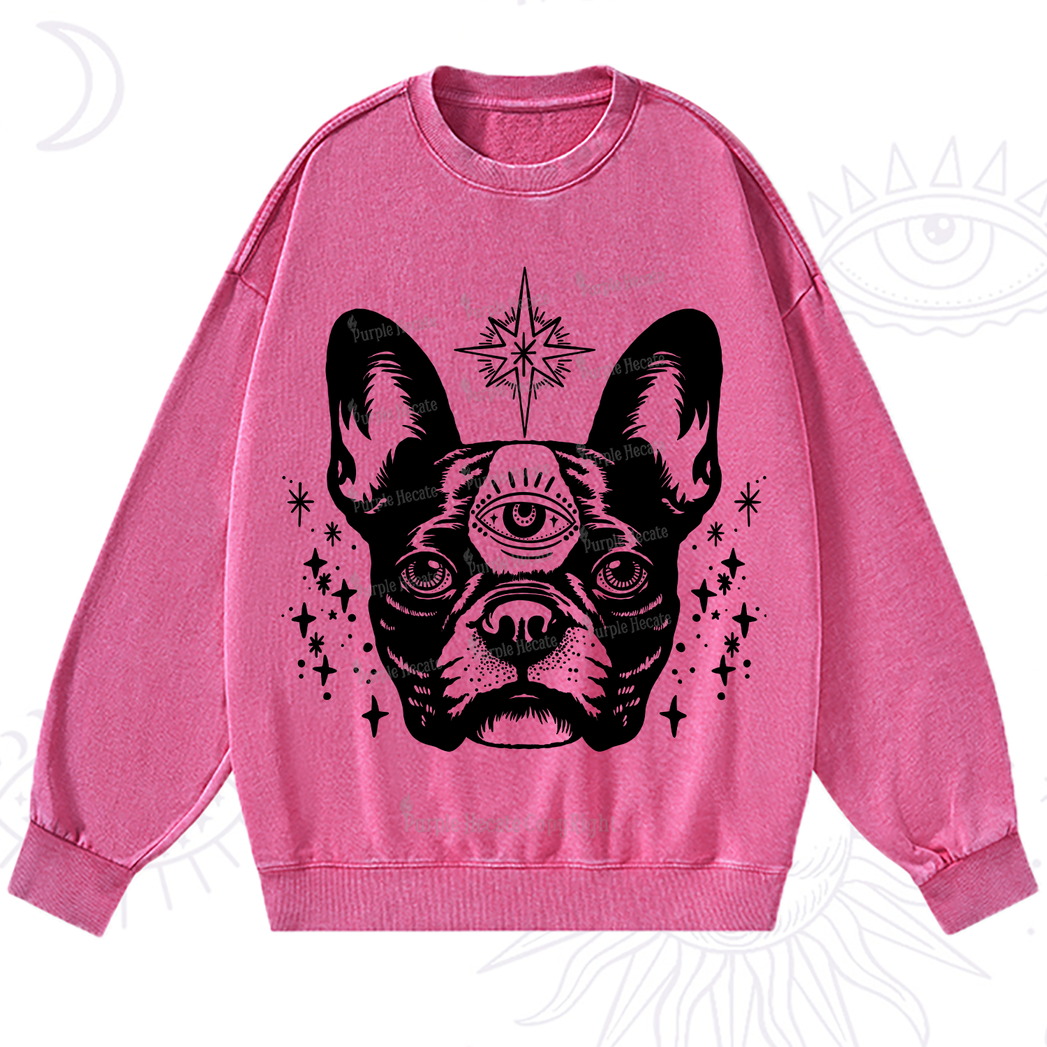 Purplehecate Like A Boss Washed Sweatshirt