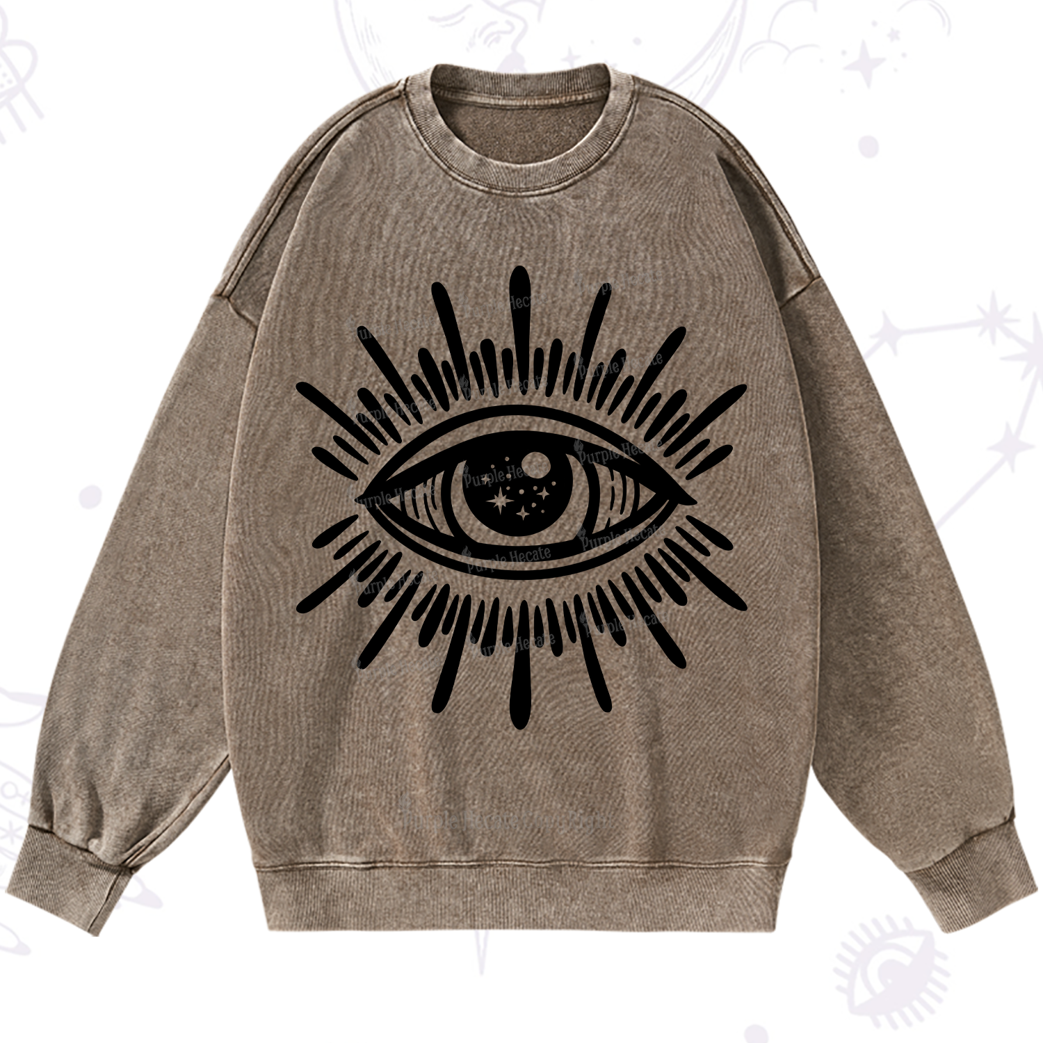 Purplehecate Evil Eye Washed Sweatshirt