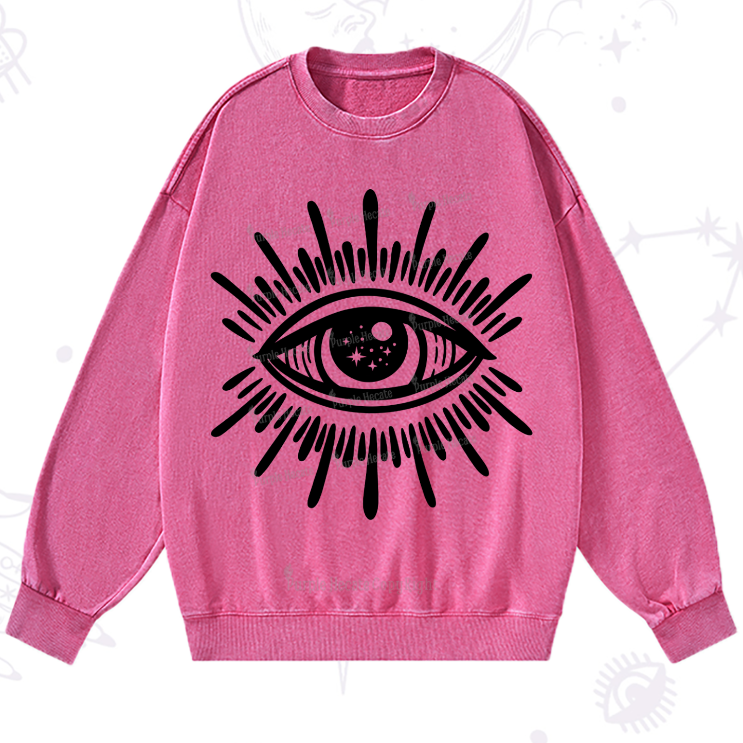Purplehecate Evil Eye Washed Sweatshirt