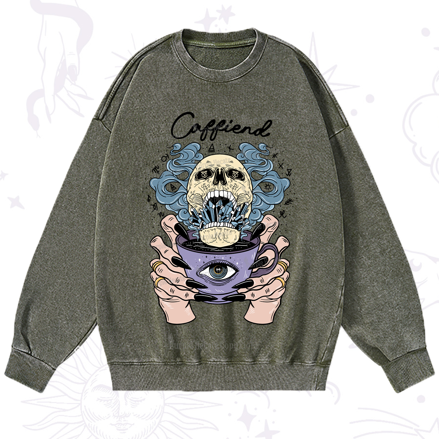 Purplehecate Caffiend Washed Sweatshirt