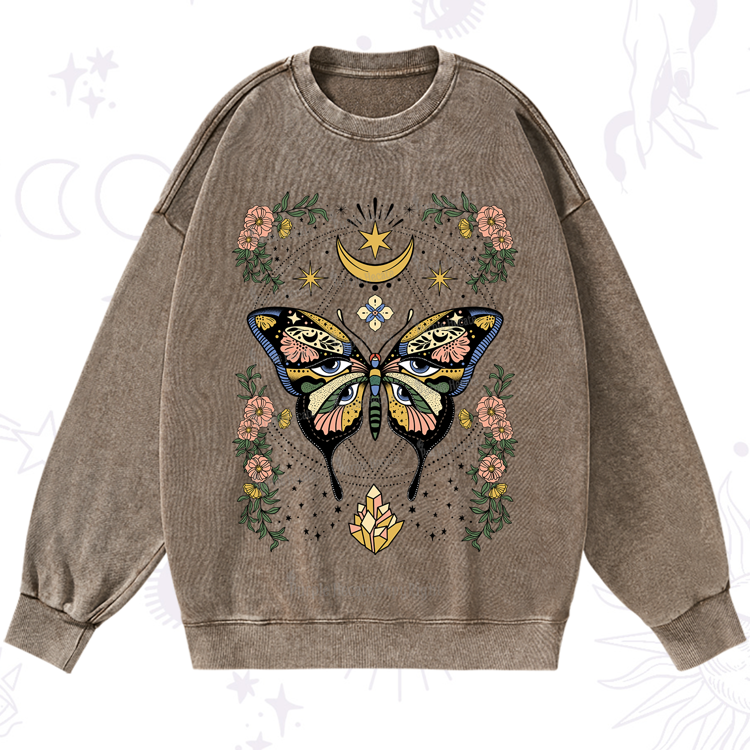 Purplehecate I Am Opening Washed Sweatshirt