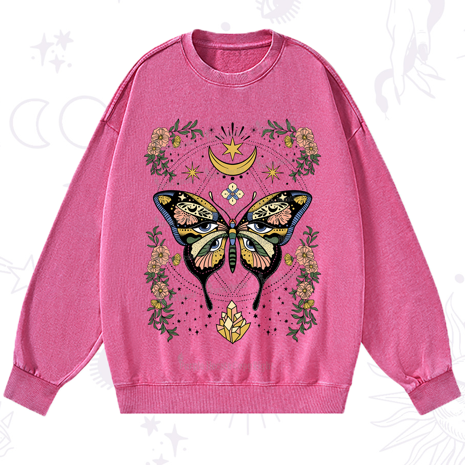 Purplehecate I Am Opening Washed Sweatshirt