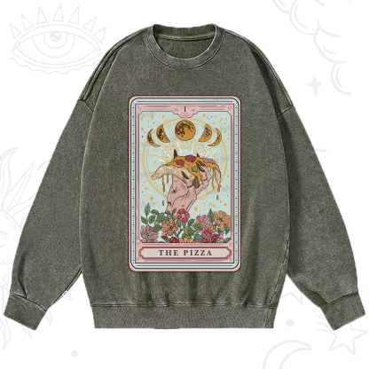 Purplehecate The Pizza Tarot Washed Sweatshirt