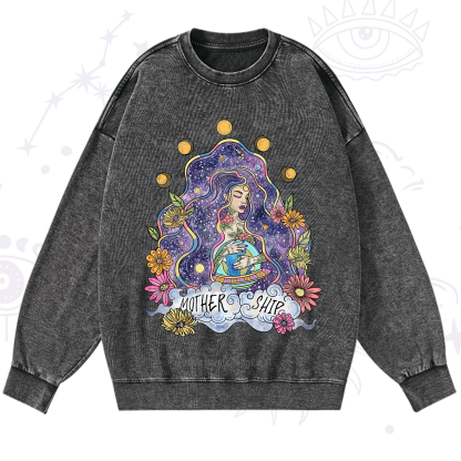 Purplehecate Mother Ship Washed Sweatshirt