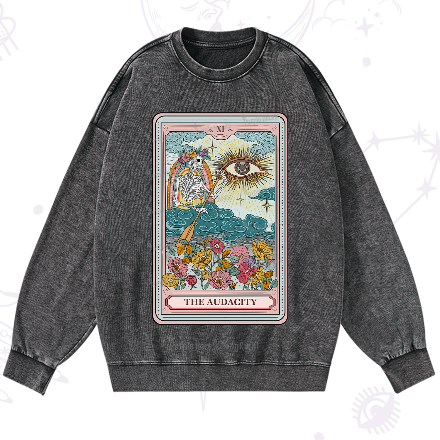 Purplehecate The Audacity Tarot Washed Sweatshirt