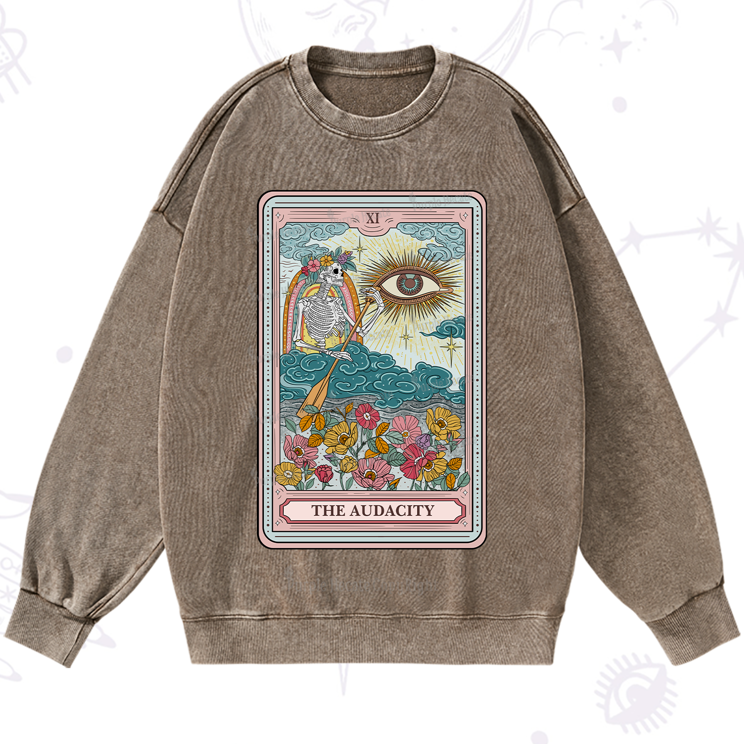 Purplehecate The Audacity Tarot Washed Sweatshirt