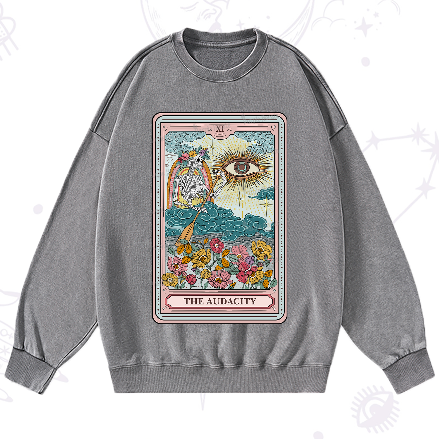 Purplehecate The Audacity Tarot Washed Sweatshirt