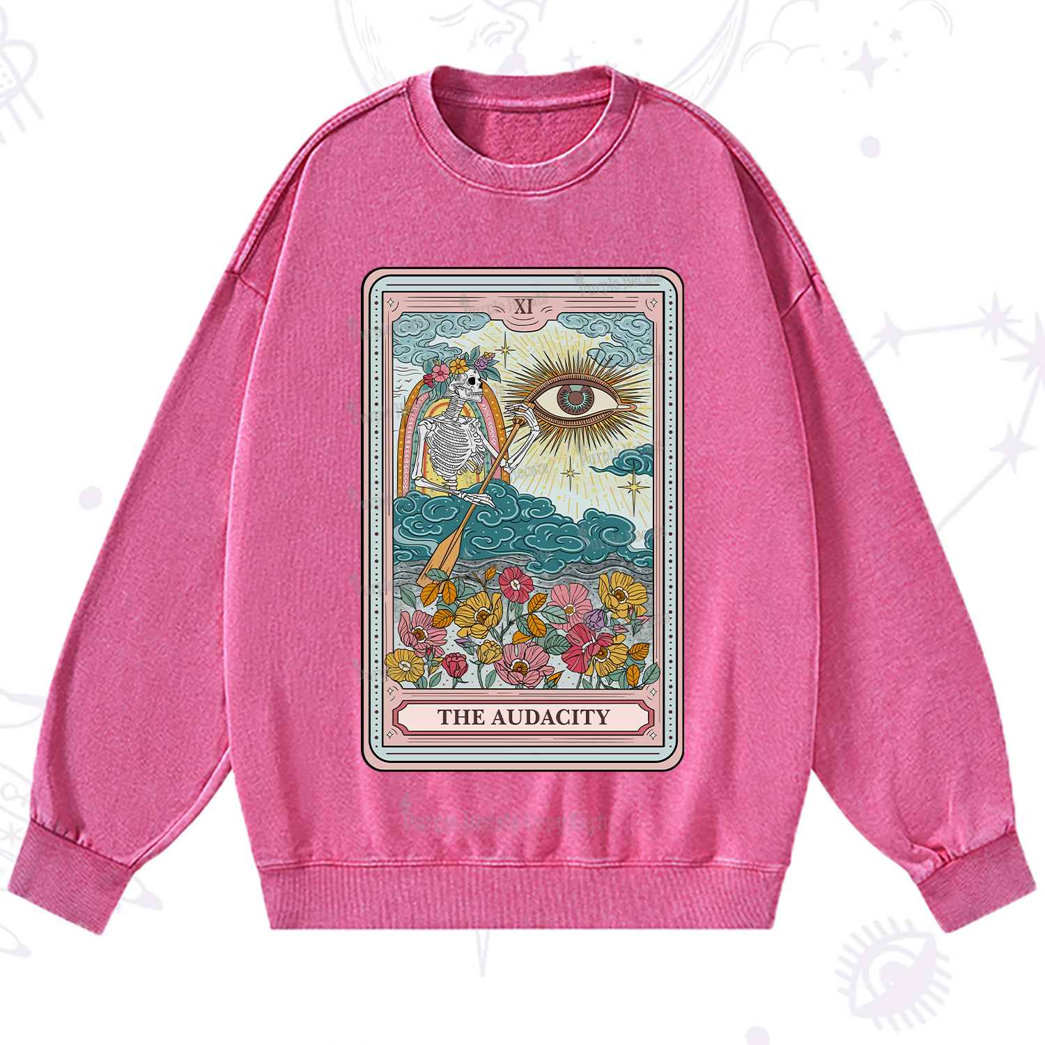 Purplehecate The Audacity Tarot Washed Sweatshirt