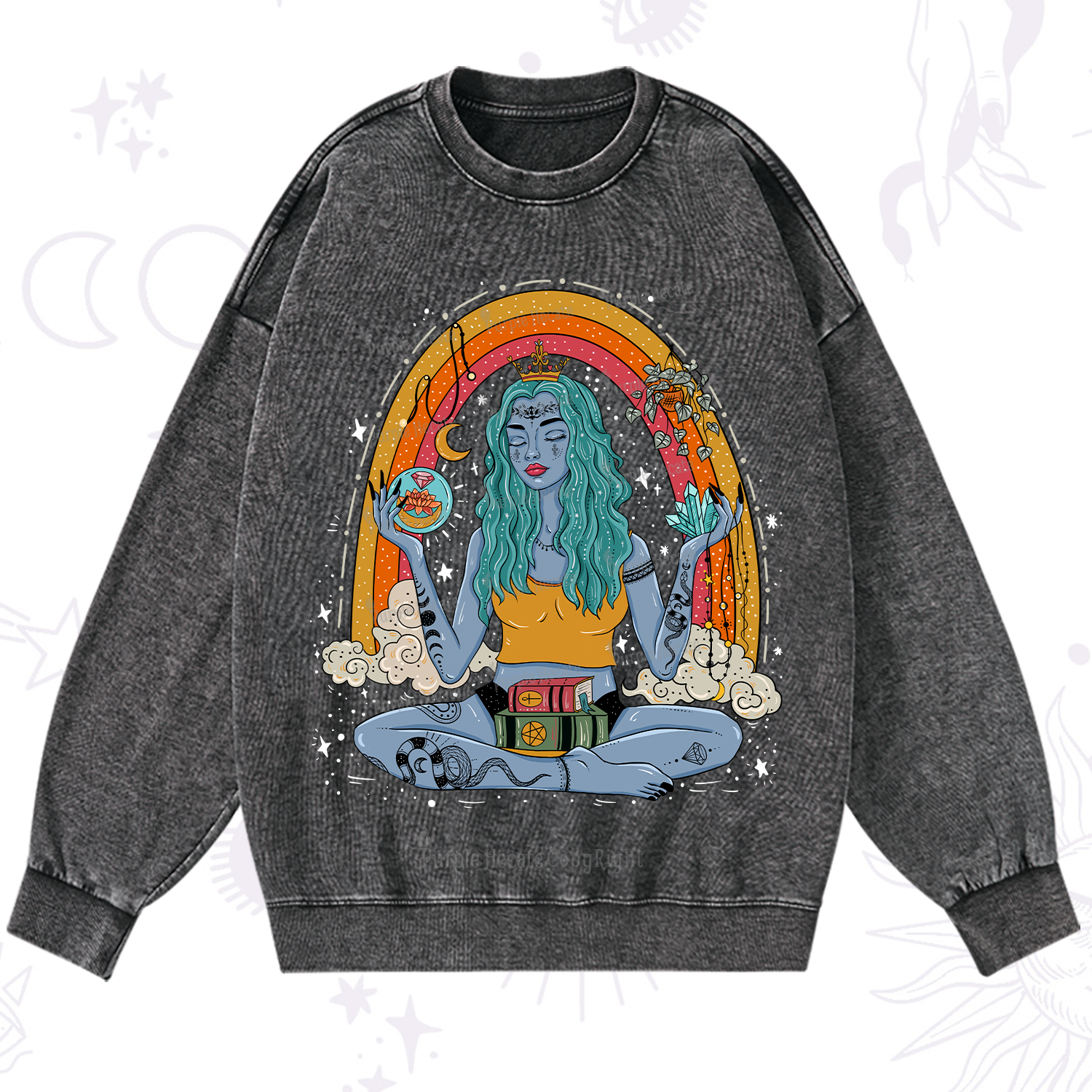 Purplehecate I'm The Queen Of All My Dreams Washed Sweatshirt