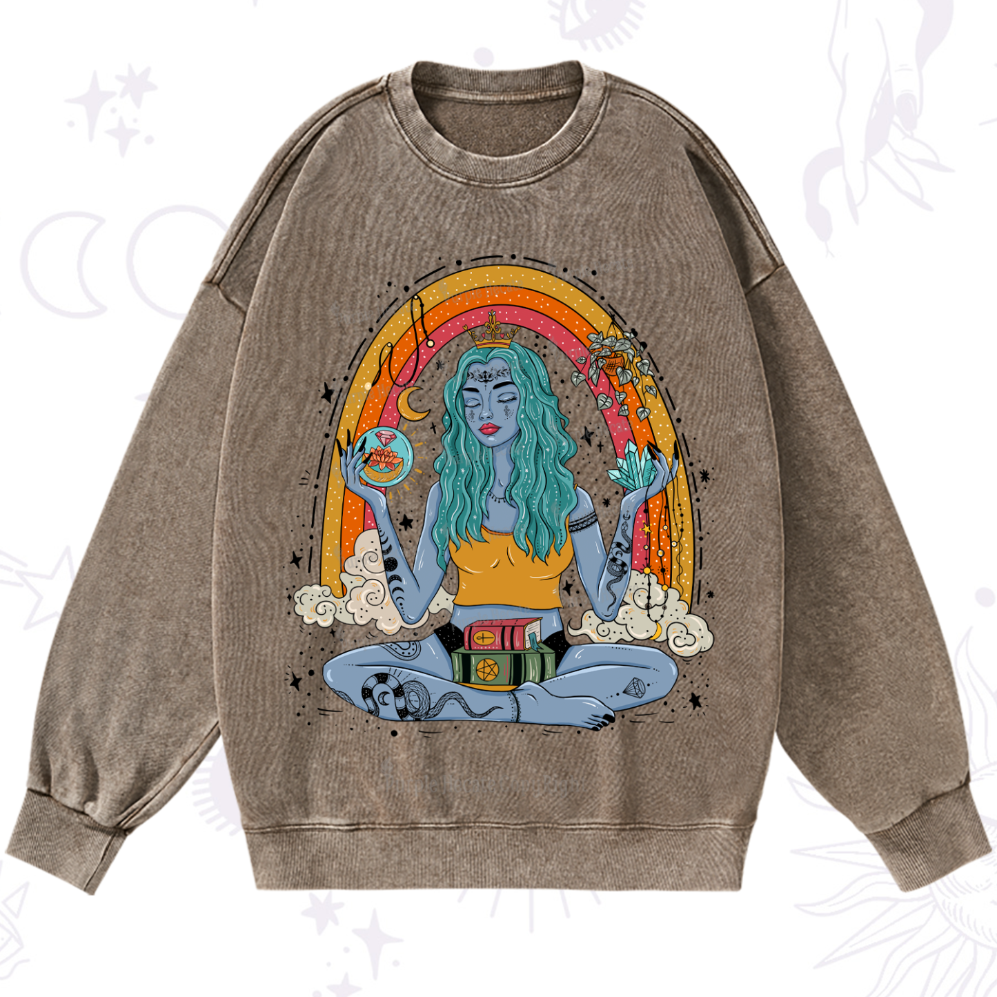 Purplehecate I'm The Queen Of All My Dreams Washed Sweatshirt